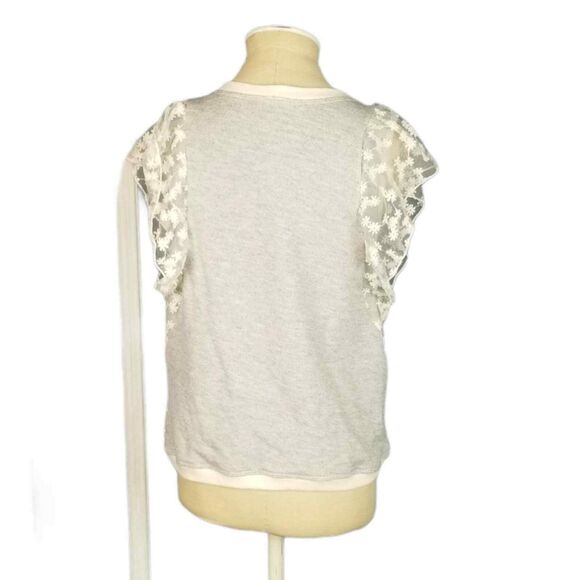 Amadi Anthropologie Gray Textured Knit Short Sleeve Size XS - Picture 3 of 4